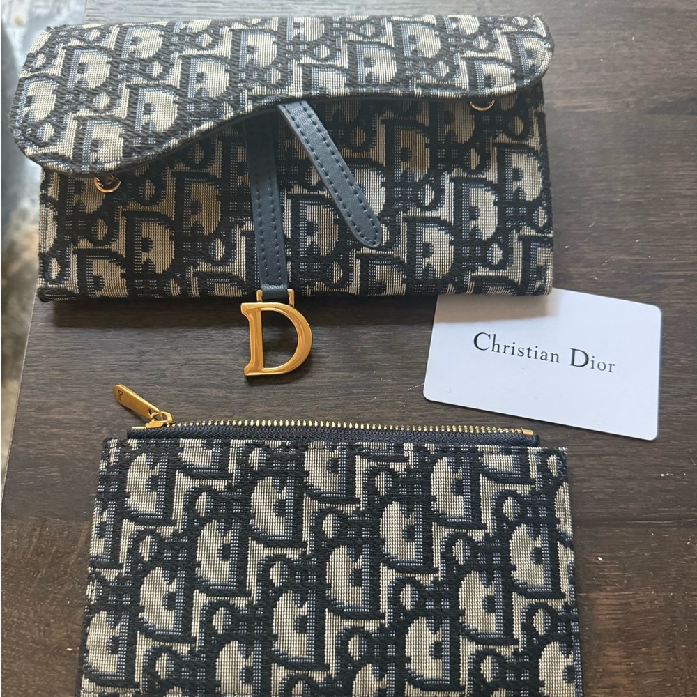 Dior saddle wallet